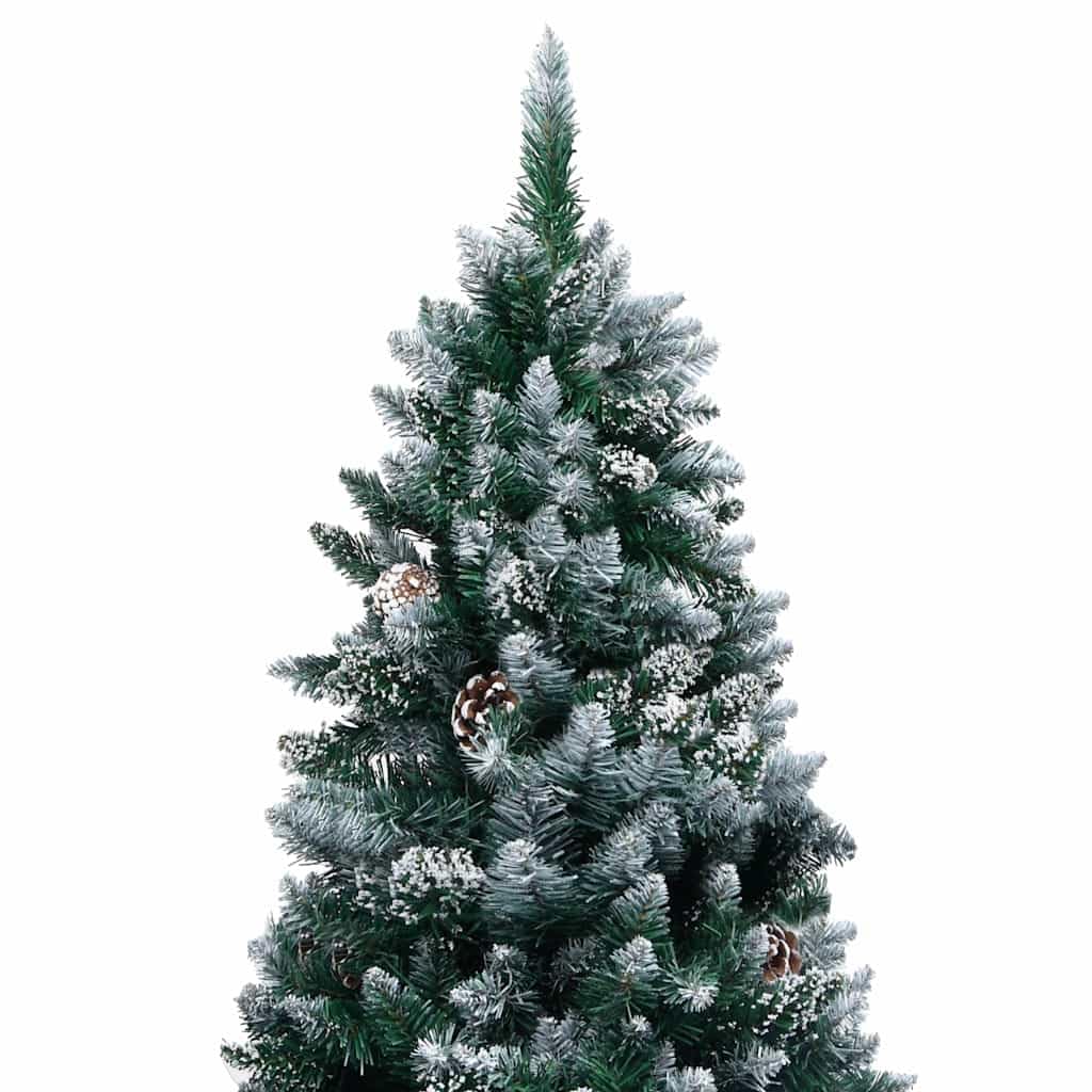 Sztuczna choinka z diodami LED i bombkami i szyszkami sosnowymi 180 cm