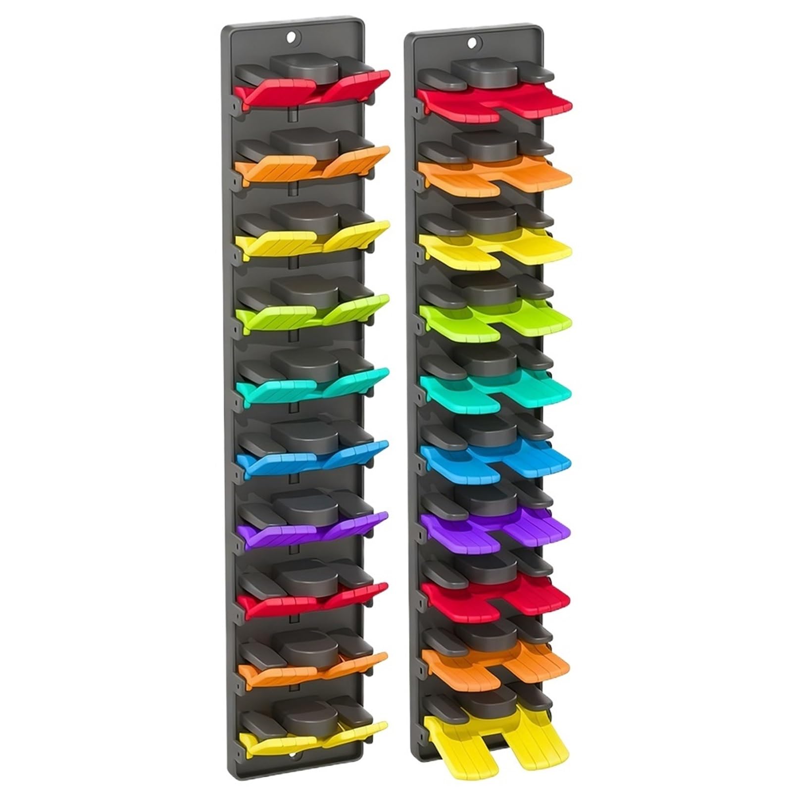 TRRYUIP Hat Storage Hat Organizer For Baseball Caps With Built in Spring Clips Adjustable Storage For Door/Closet Display Racks(2PCS)