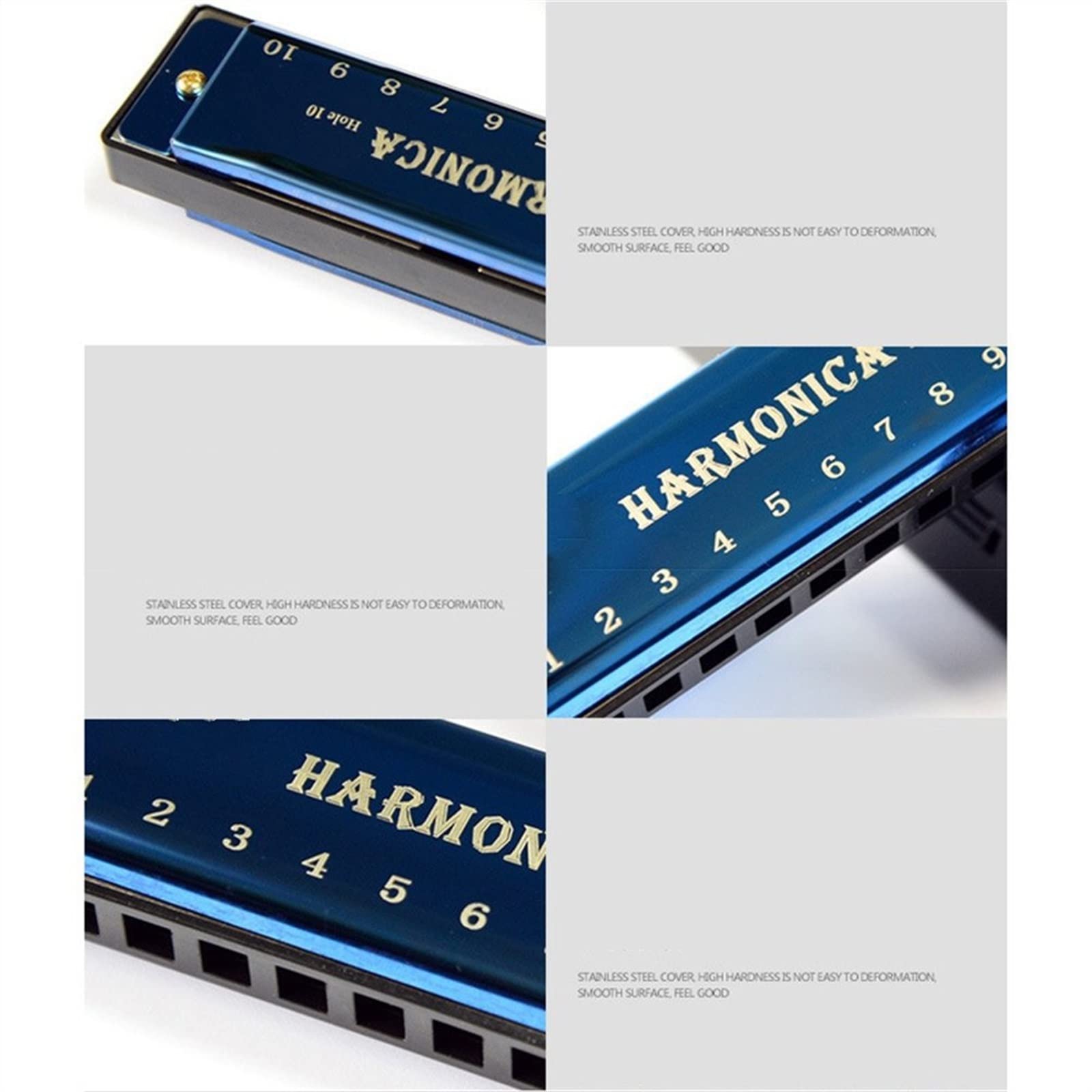 10 Otworów Klucz Harmonijki Ustnej Harmonijka Ustna Dla Początkujących Harmonijka Dla Początkujących (Color : 02)