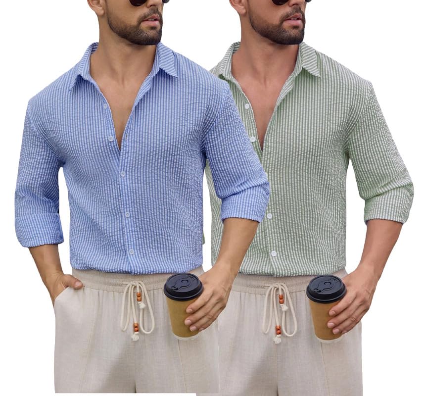 Image of Lymio Men Shirt || Striped Shirt for Man || Full Sleeve || Casual Style (Packs Also Available) (Crush-Lining-New)