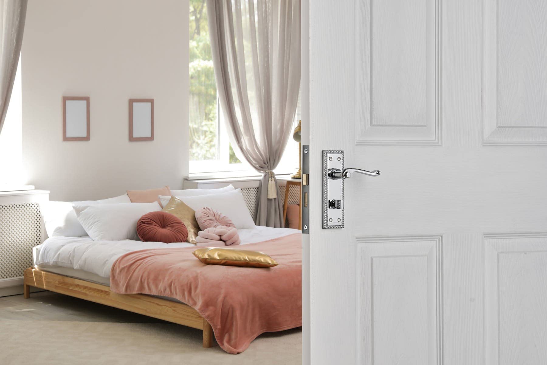 KIT MANIGLIA INCASSO PORTE SCORREVOLI TONDO CON SERRATURA L ORO LUCIDO - MARIVA - Foto 12