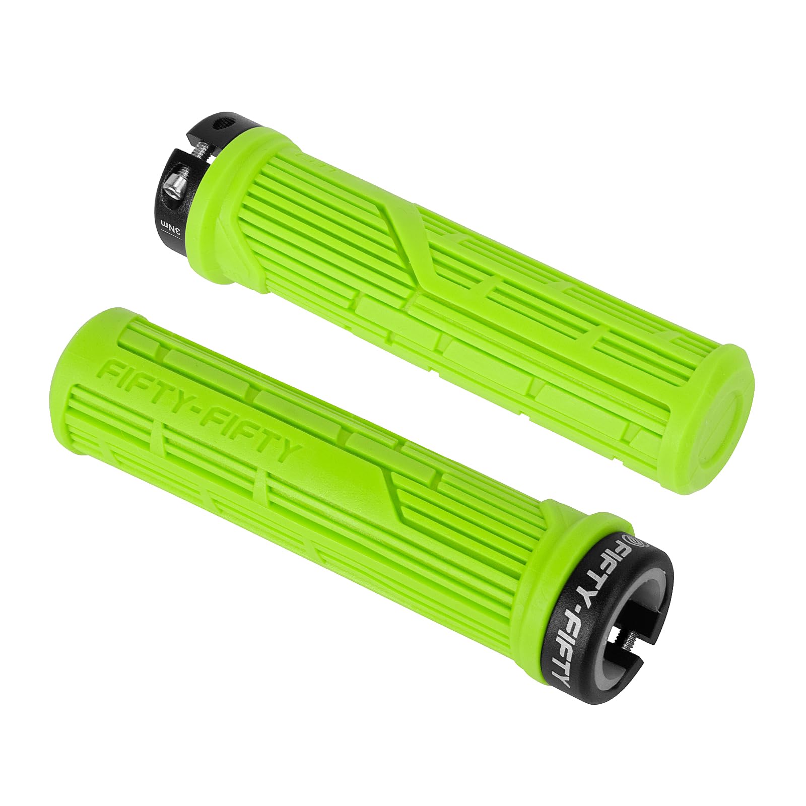 FIFTY-FIFTY Mountain Bike Grips, Single Lock-on MTB Handlerbar Grips, Soft and Comfortable, Non-Slip Locking Bicycle Handle for All Mountain, Enduro, Downhill (Green) — image 1