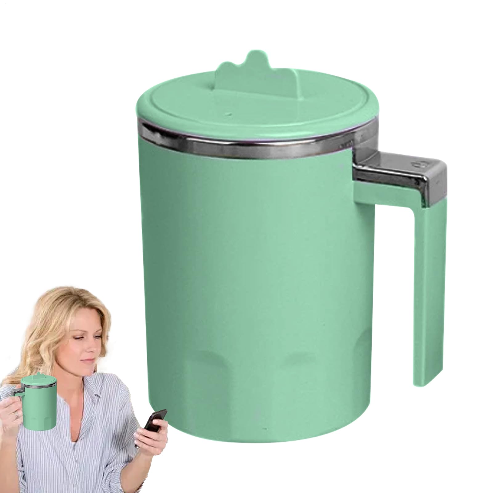 Miscelatore elettrico per bevande, portatile per mescolare il caffè, da caffè rotante da 12 once con motore ricaricabile, strumento da viaggio alimentato tramite USB, accessorio per