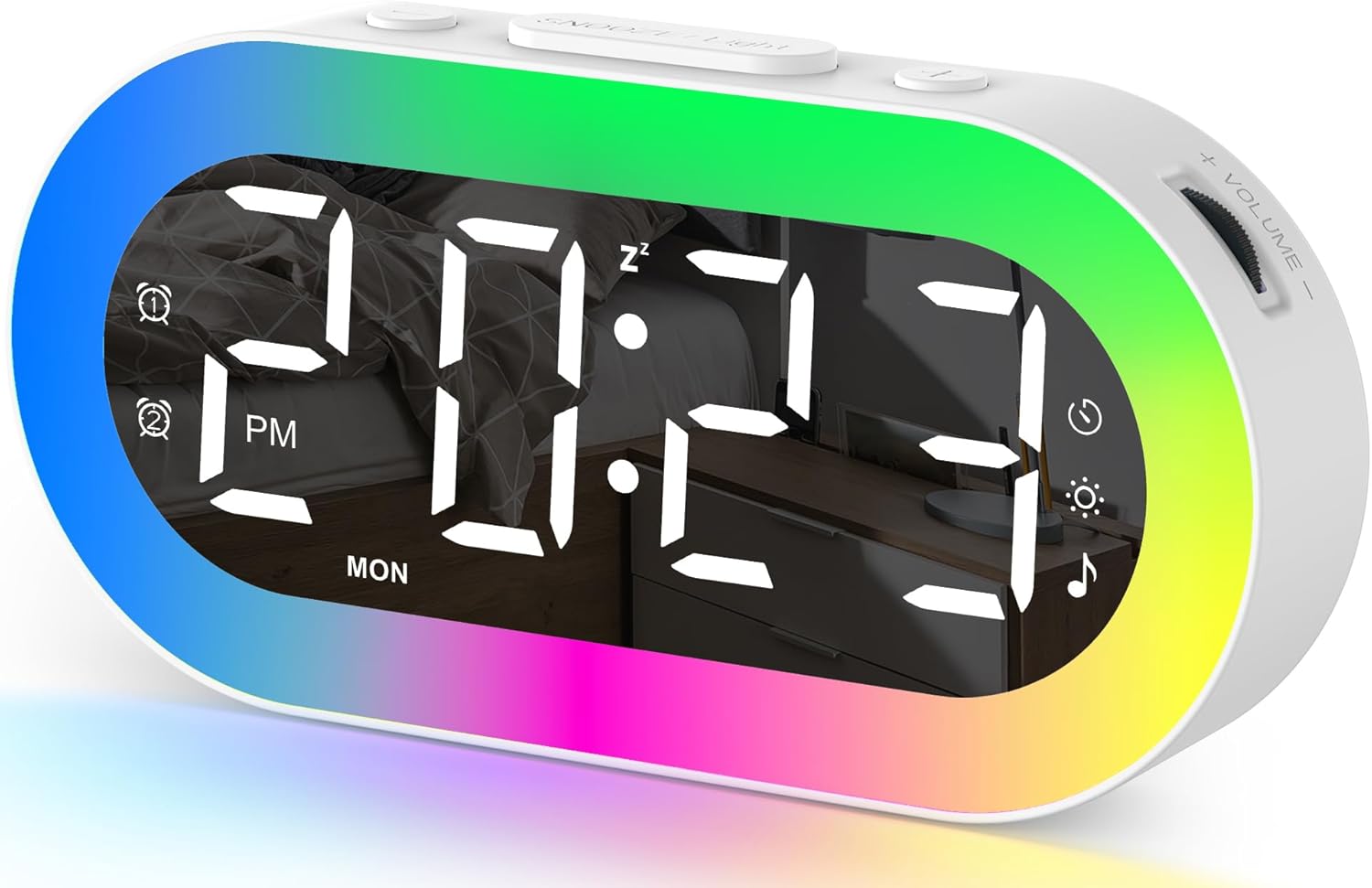 Alarm Clocks for Bedrooms, Color Changing Night Light Alarm