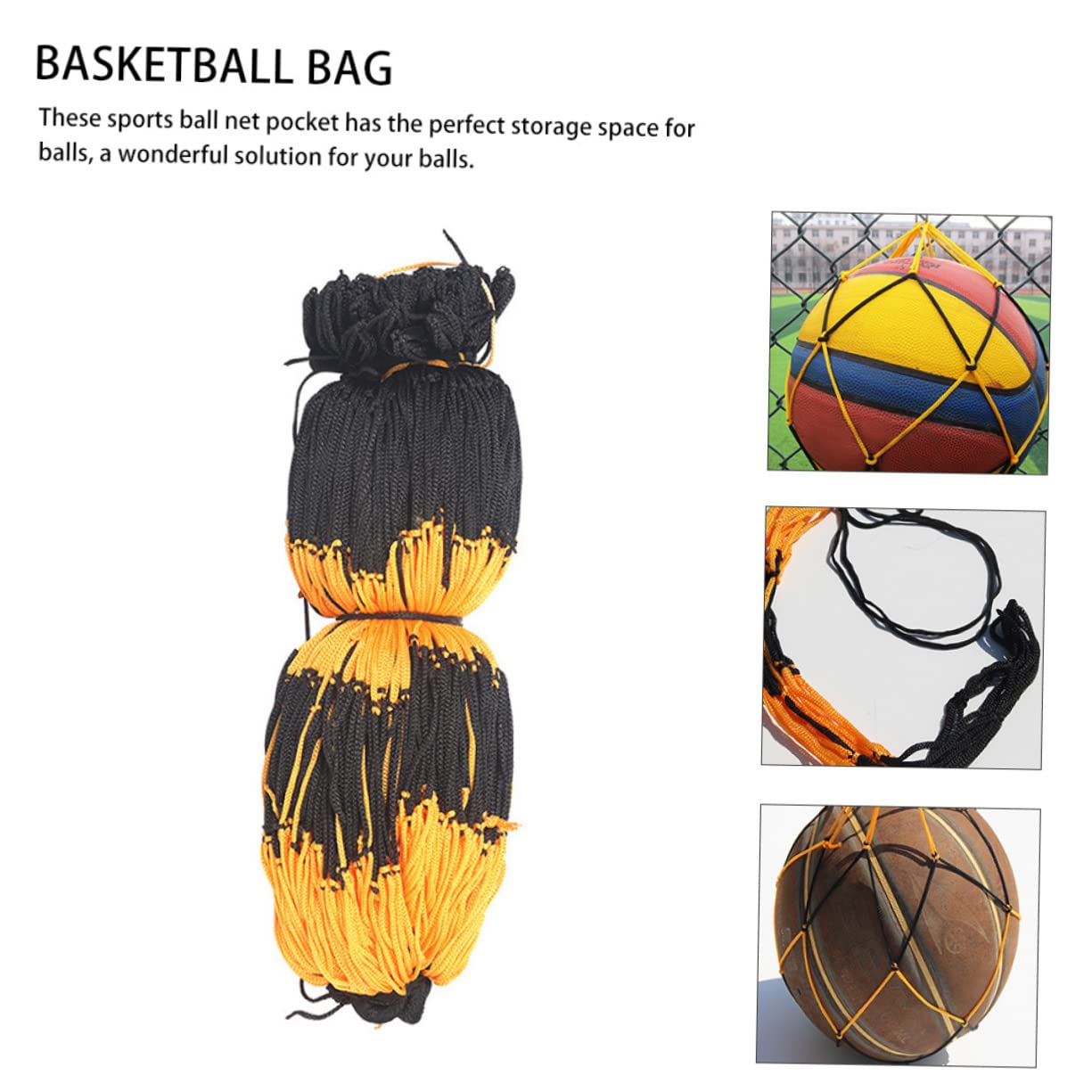 SUPVOX Ball Bag Mesh Extra Large Basketball Net Bag Wear-resistant Multi-function Nylon