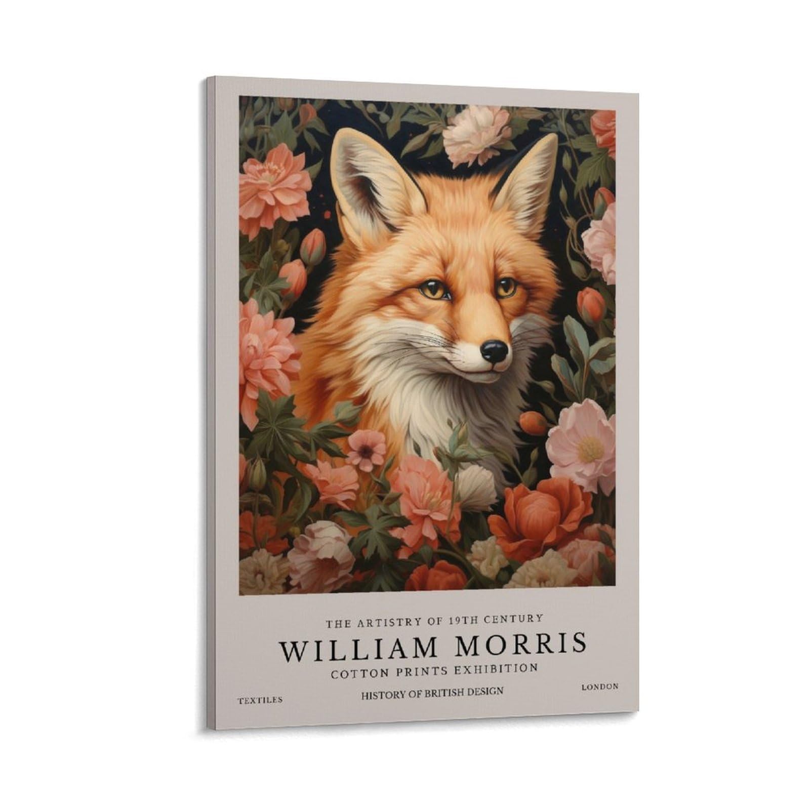 William Morris Fox Floral Flower Plant Vintage Poster For Room Aesthetic Canvas Bathroom Art Wall Decor Photo Prints 16x24inch(40x60cm)