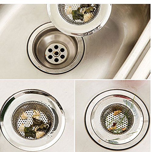 Colador para fregadero de cocina acero inoxidable 2 unidades 4.5 pulg miniatura 7
