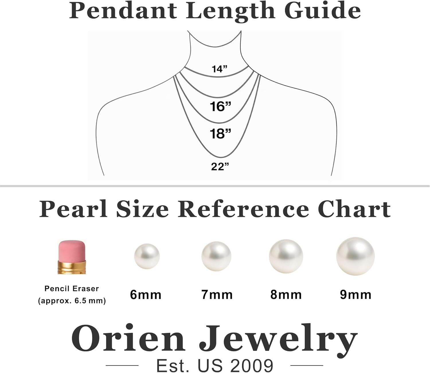 Japanese Akoya Cultured Pearl Pendant Necklace – Heart Shape – AAAA Grade Natural White Cultured Pearl 6-7mm �� 14k White or Yellow Gold Plated Sterling Silver - Image 5