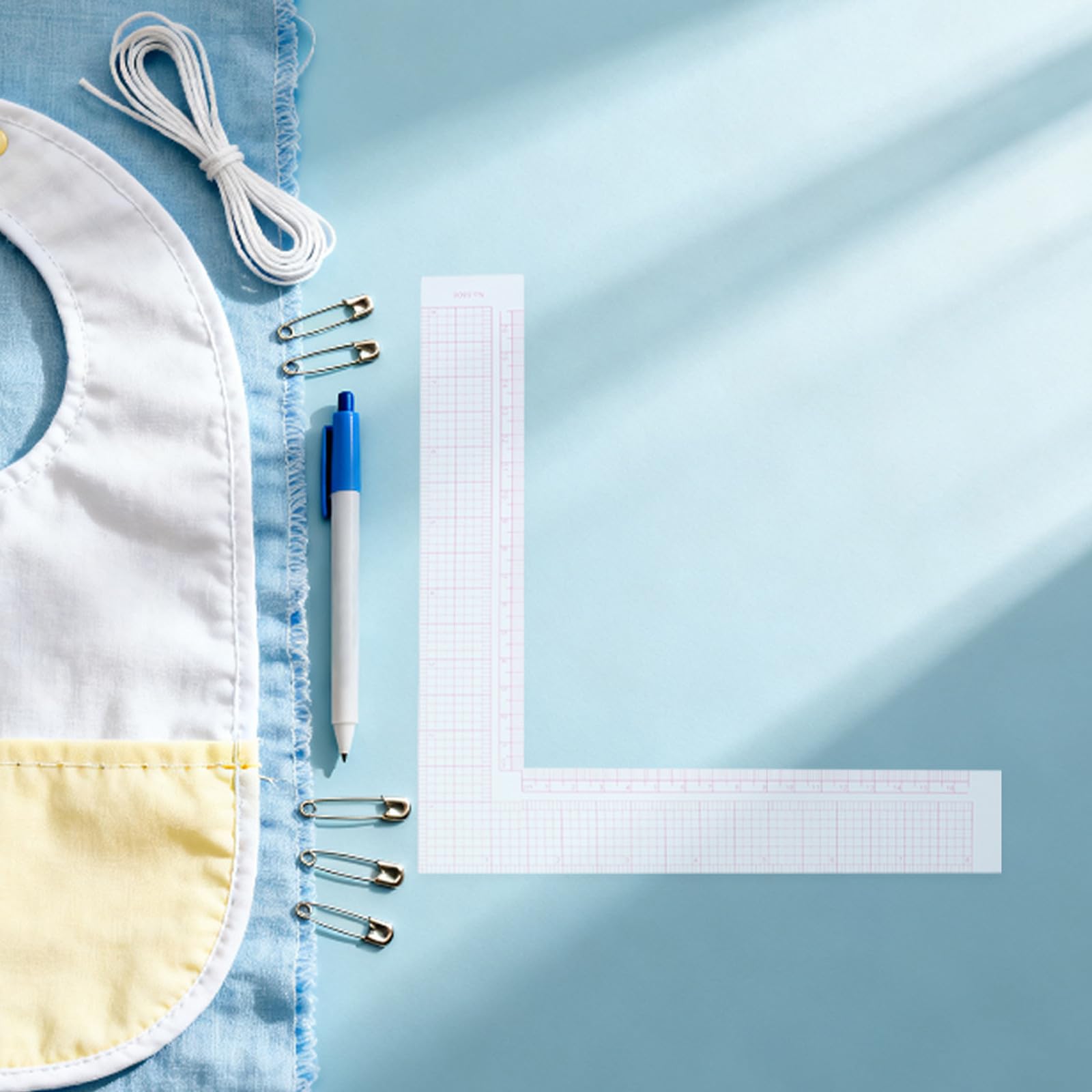SEWACC 30 Piezas Regla de Costura en Forma de L para Medir Escala Interior Transparente, Ligera y Precisa, Herramienta Adecuado para Confección de Patrones en Moda y Hogar