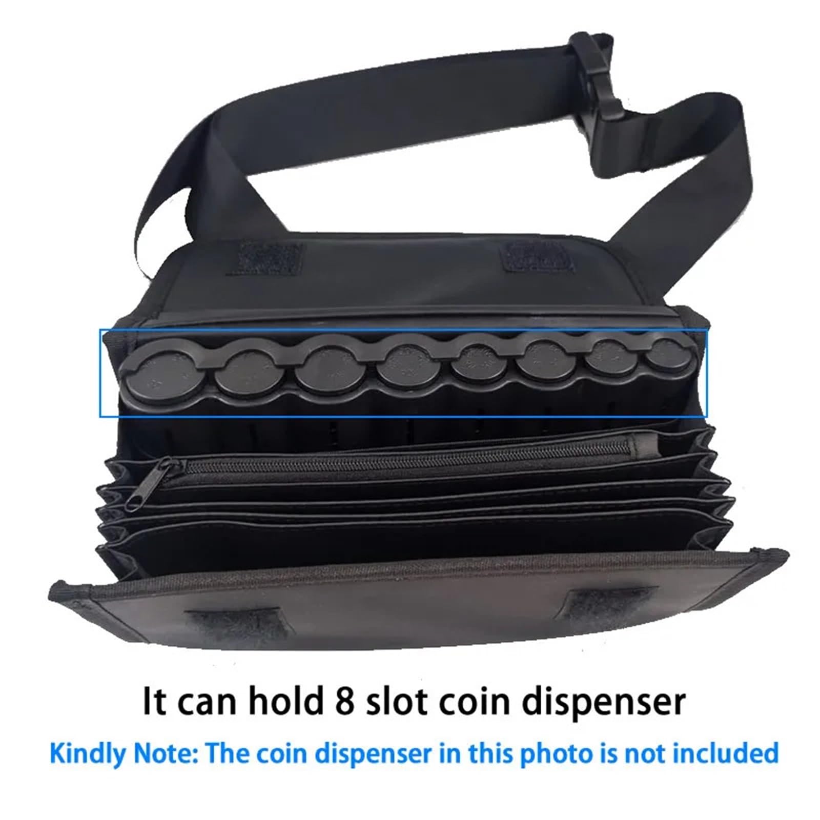 Anti-Robo Caja Cartera Multifunción Para Camarero Cartera Portátil Con Múltiples Bolsillos Para La Cintura Del Conductor Organizador De Recibos De Efectivo Cajas fuertes para armas(Waist bag only)