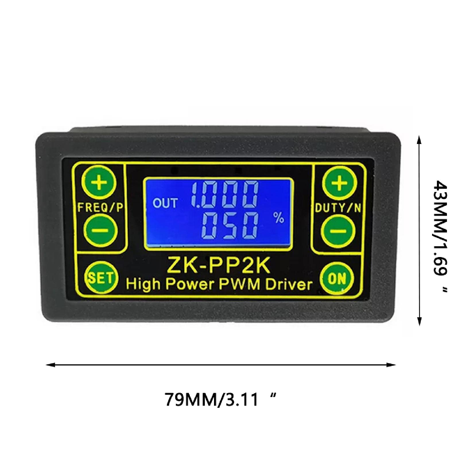 Générateur de signal ZK-PP2K, générateur de fréquence d'impulsion 1Hz ~ 150KHz Module de pilote 8A Module de cycle de fréquence d'impulsion LCD 3.3V-30V