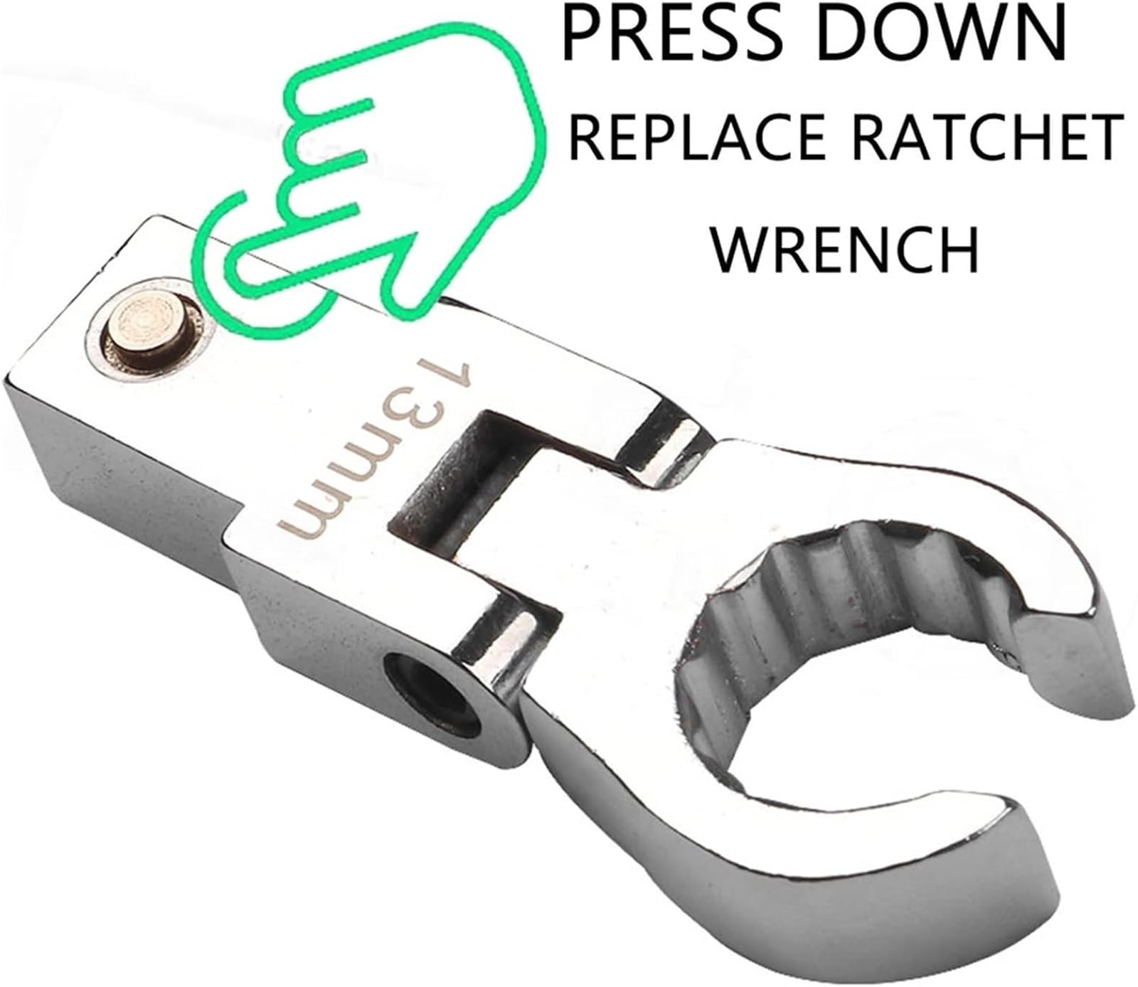 Llave ajustable, llave for fontaneros, llave ajustable: llave de trinquete portátil, cabezal agitador, juego combinado intercambiable, llave flexible extraíble giratoria de 180 °, llave de cambio prof