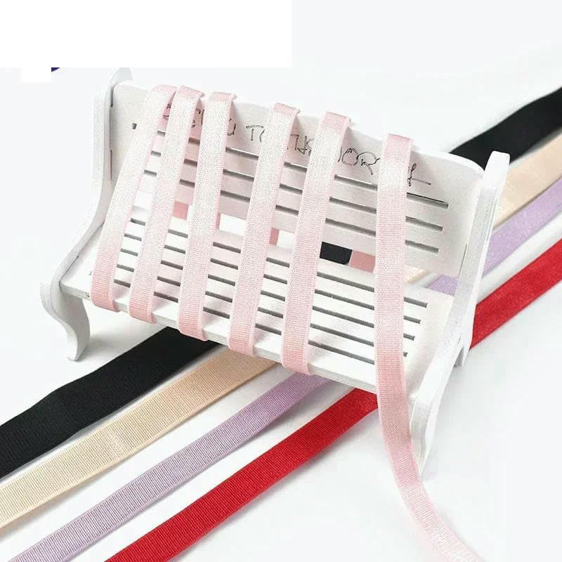 Bandas elásticas de nailon de 10/20 metros, 6 mm a 25 mm, para tirantes de sujetador, correas de goma, correas para el hombro, accesorios de costura para decoración de prendas de bricolaje, rojo, 20