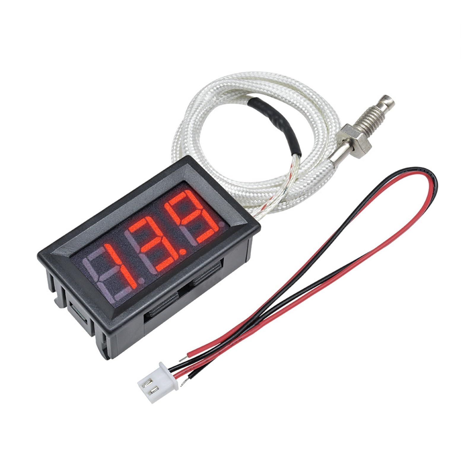 XH-B310 LED Thermometer, 12V K-Type M6-30 to 800°C | K-type M6 threaded thermocouple meter. Range -30 to 800°C. LED display red/blue/green.(Green)