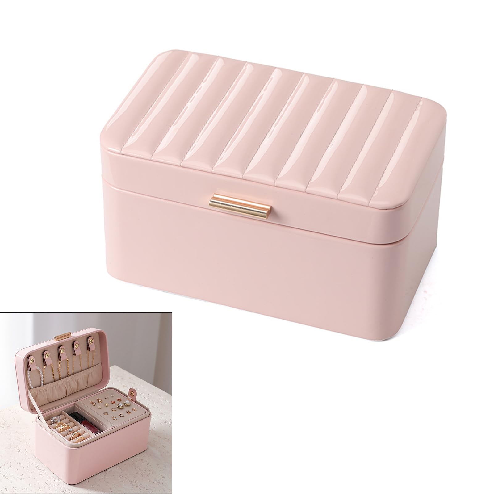 Multi strato di stoccaggio dei monili Organizzatori Premium PU Materiali Custodia Decorativa Con Design Divisorio Per Catene Orecchini
