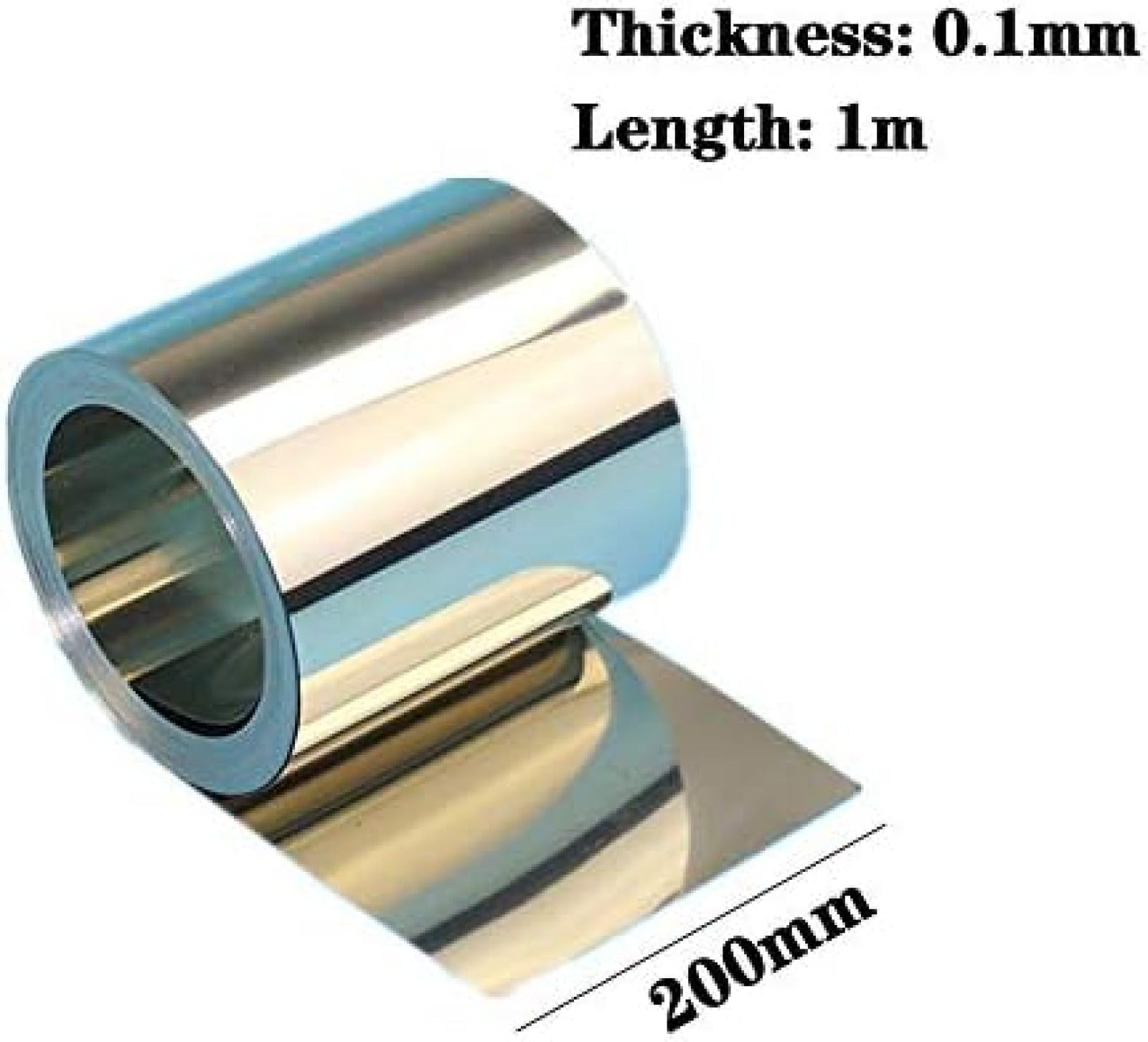 Feuille de Plaque de Nickel Pur 0,1 mm x 200 mm x 1000 mm