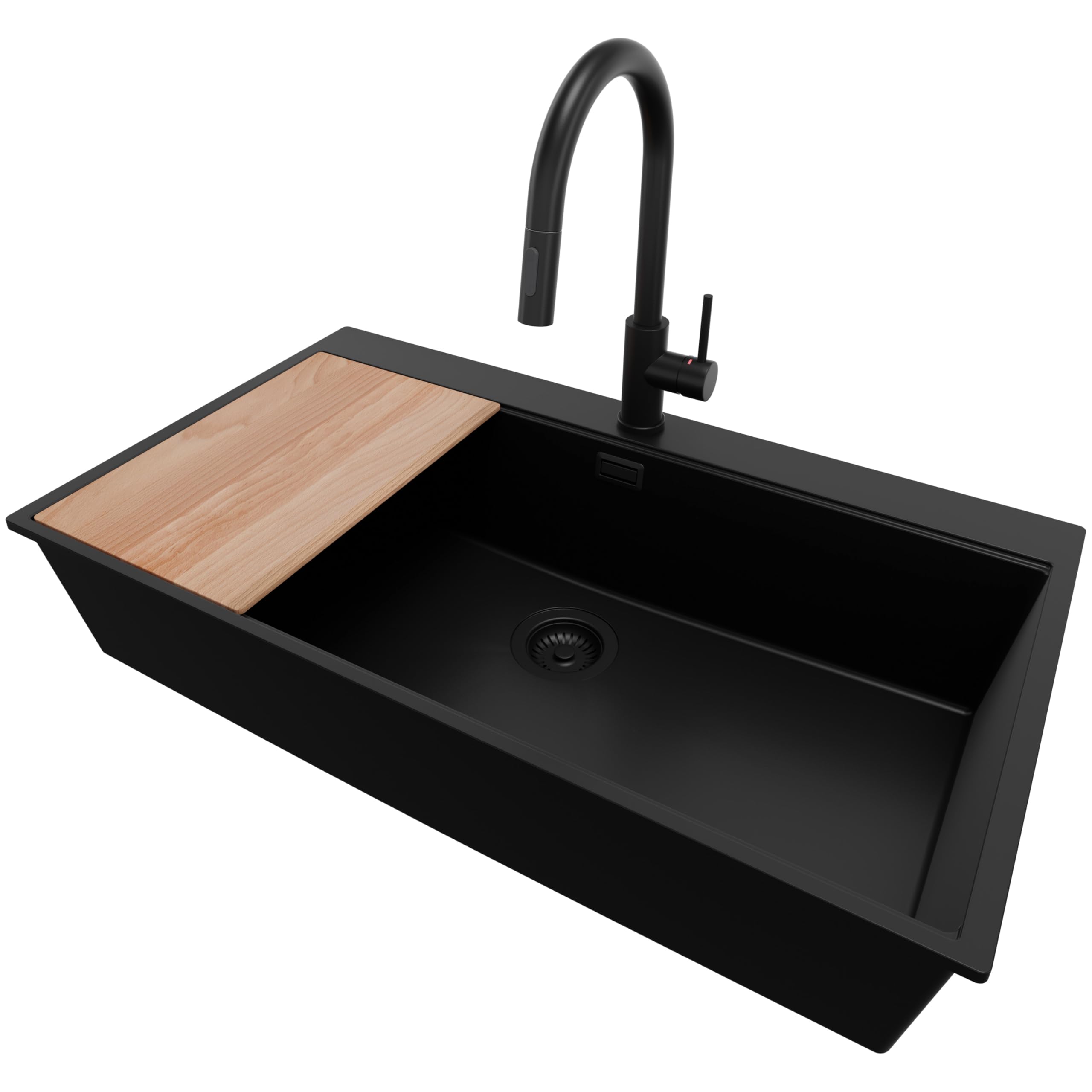 PRIMAGRAN Lavandino da Cucina al Mobile 90cm + Rubinetto, 88x50cm