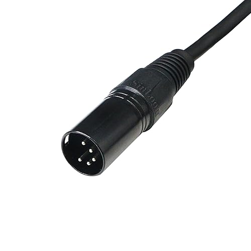 Miniatura 2 de SinLoon DMX - Cable de luz de escenario, cable XLR DJ, 3 pines hembra XLR a 5 pines macho XLR DMX conexión de giro para luz de cabeza móvil con