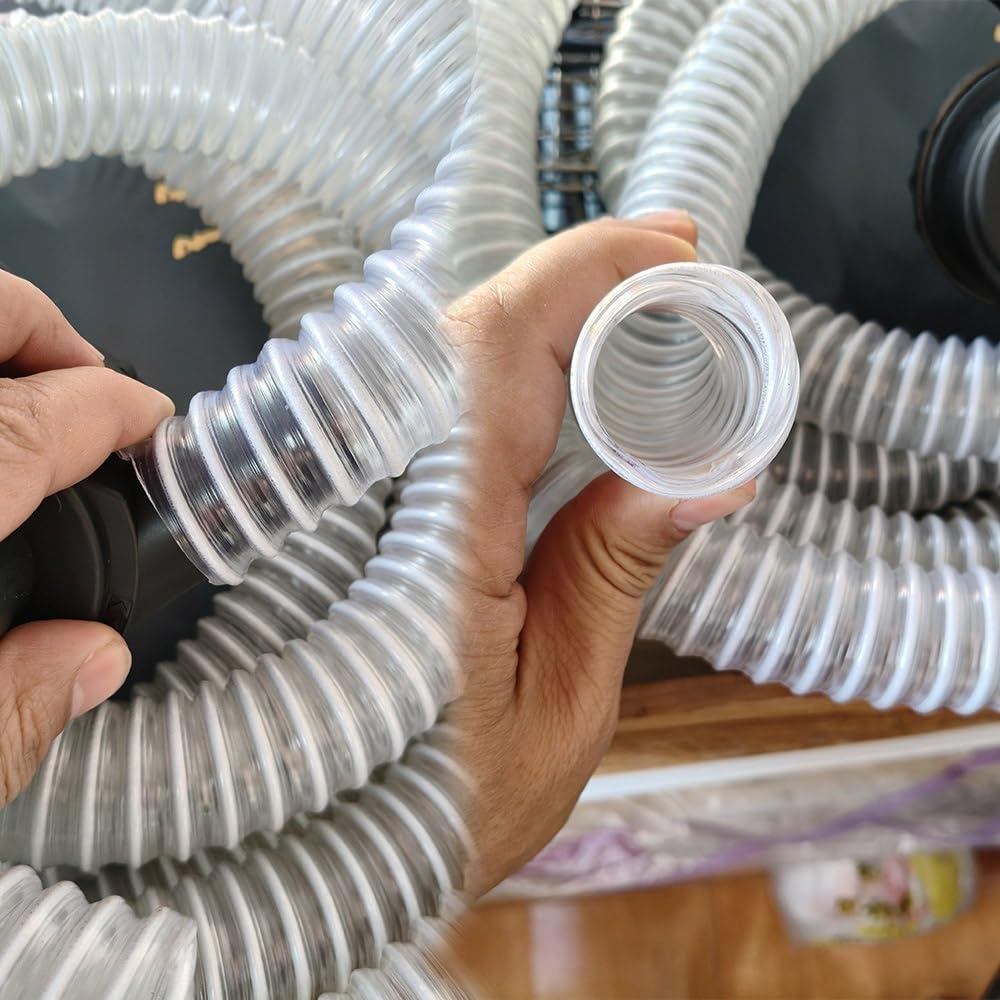 Manguera de recogida de polvo de PVC, resistente a pinchazos, flexible y transparente para aspiradora de tienda, compatible con sierra de mesa