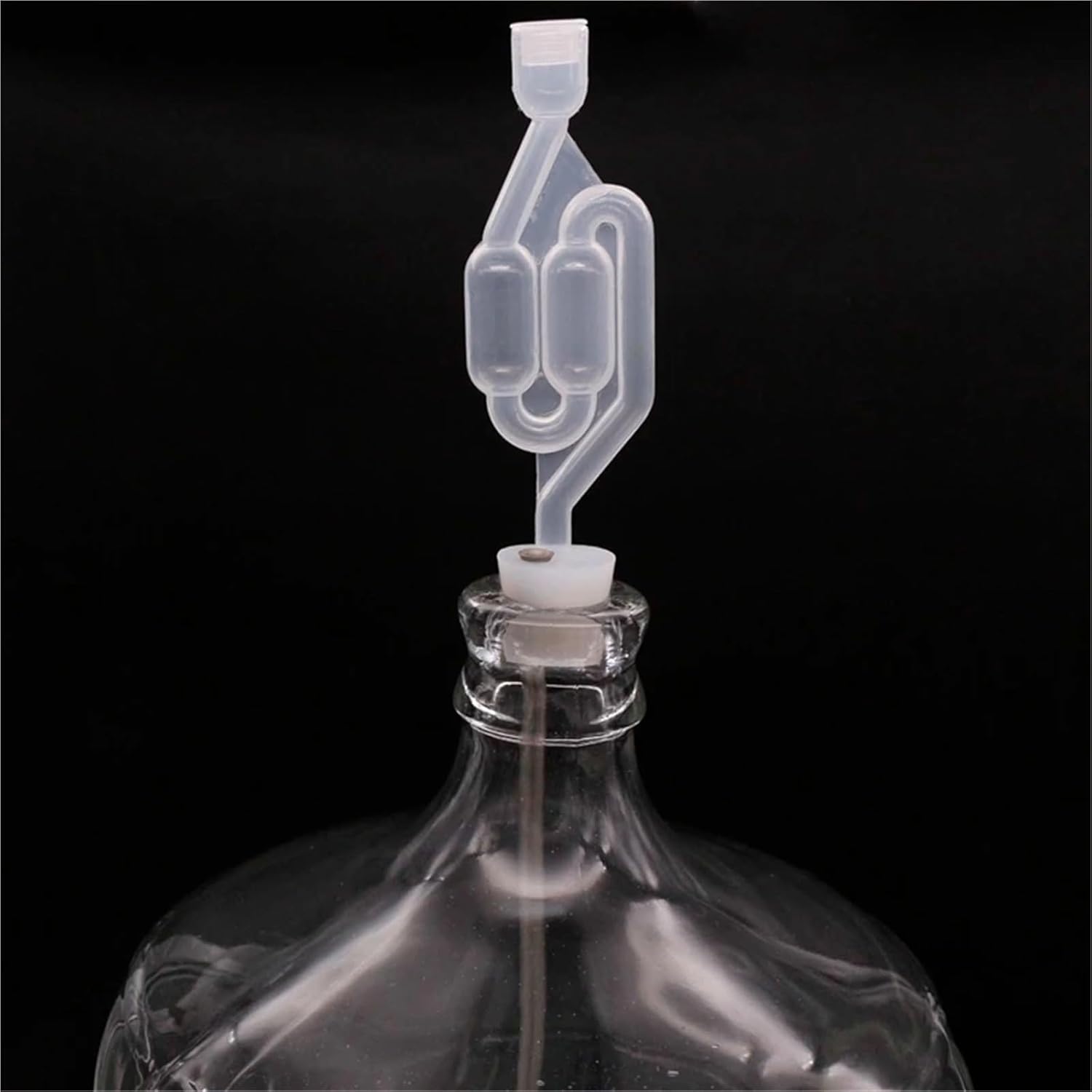 Carboy Stopper Thermowell with Airlock for Homebrewing - 15 Inch Silicone Stopper for Beer & Wine Fermentation Temperature Control(A1)
