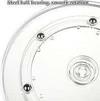 Vista 4 de Juego de 4 platos giratorios pequeños Lazy Susan de 6 pulgadas de acrílico transparente Lazy Susan con rodamientos de bolas de acrílico, bandeja