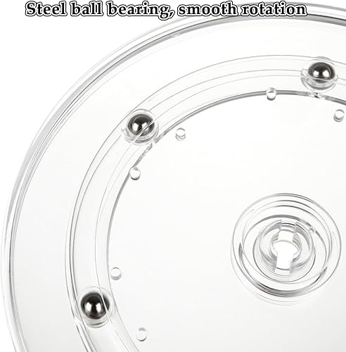 Miniatura 5 de Juego de 4 platos giratorios pequeños Lazy Susan de 6 pulgadas de acrílico transparente Lazy Susan con rodamientos de bolas de acrílico, bandeja