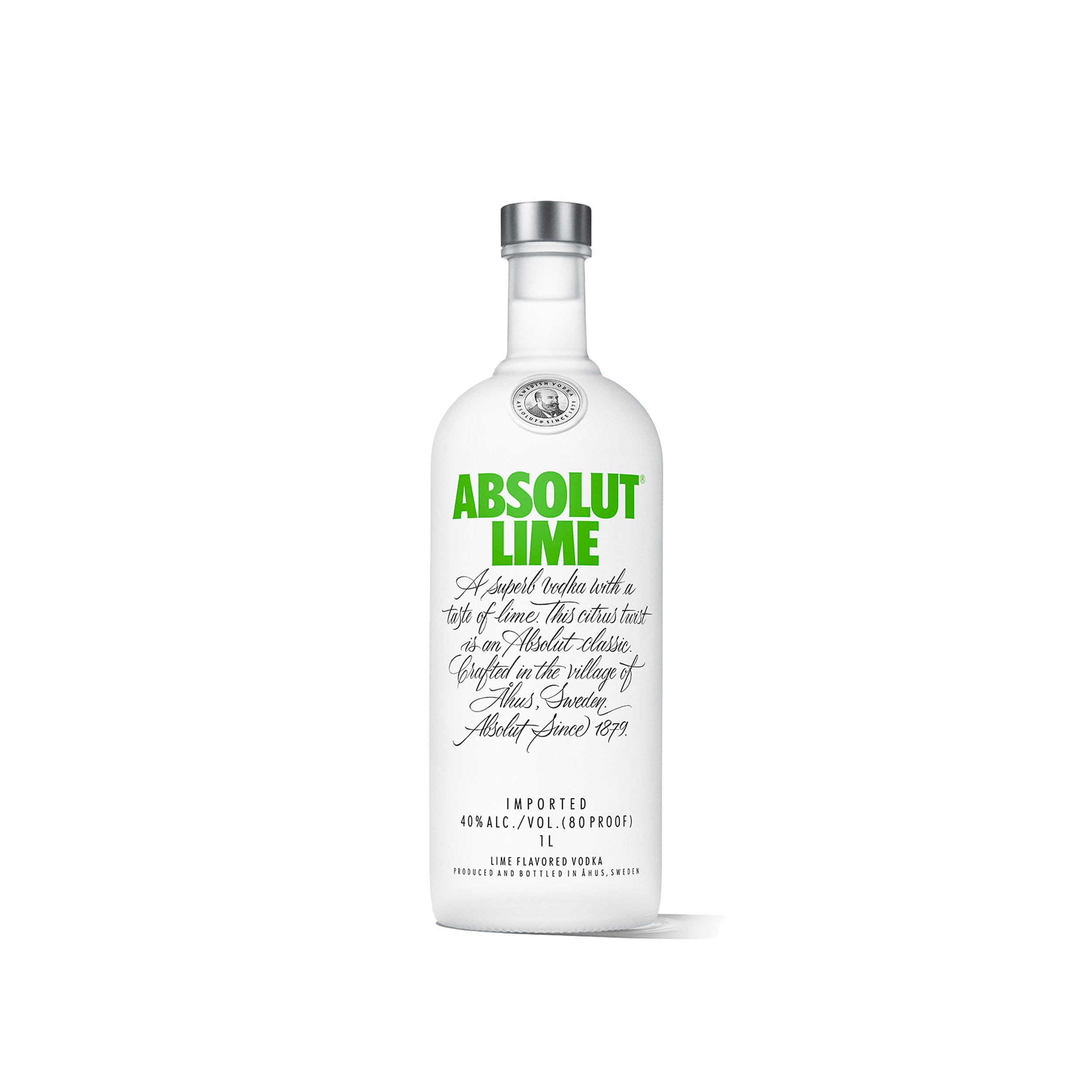 Absolut Vodka Lime – Edler Premium-Vodka aus Schweden in der ikonischen Apotheker-Flasche – Mit Limetten-Geschmack – 1 x 1 l