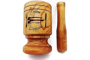 Large Capacity Puerto Rico Wooden Mortar and Pestle