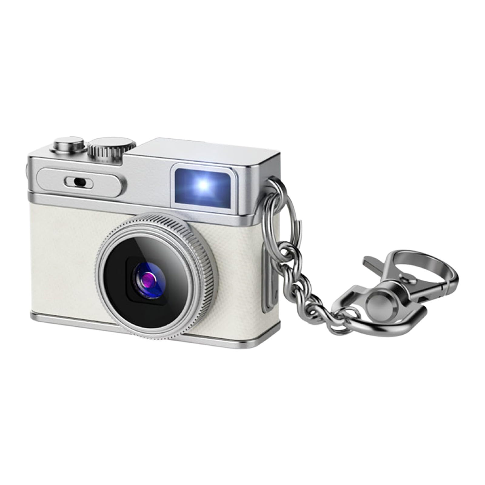 mini keychain digital camera, pocket-size mini camera,white | 1080p compact tiny camera, video recorder for travel, party and vlog, gifts for women men