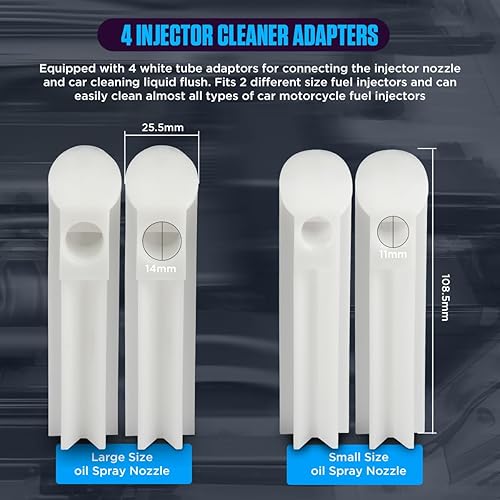 Miniatura 6 de Kit de limpiador de inyector de combustible, 8 modos de pulso, probador de inyector, 2 inyectores de combustible simultáneamente, probador de