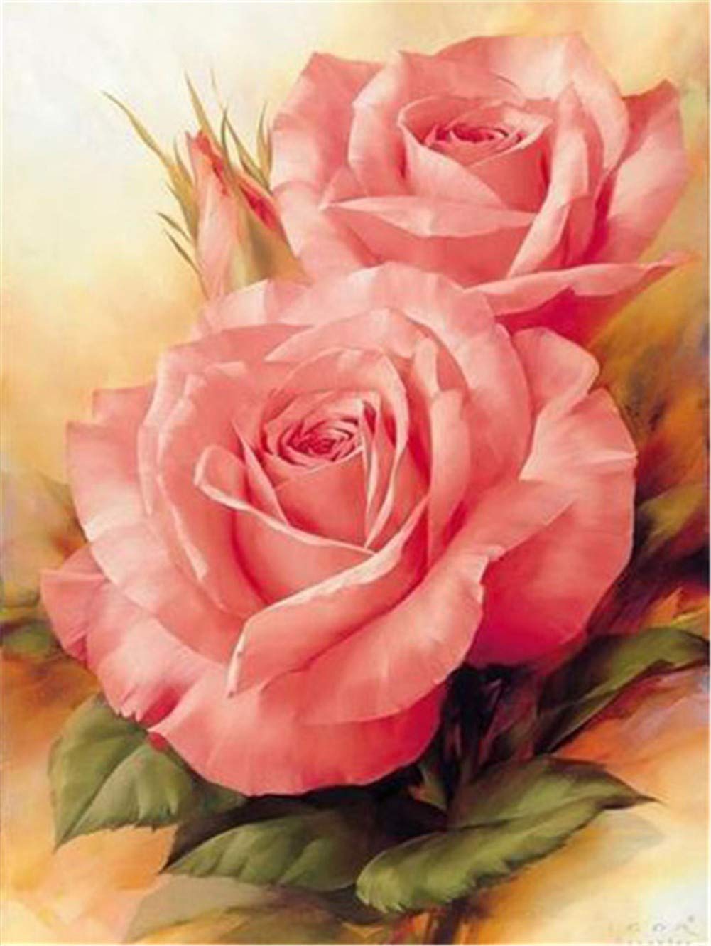 Kit de peinture diamant 5D DIY rose pour sublimer le mur de votre salon