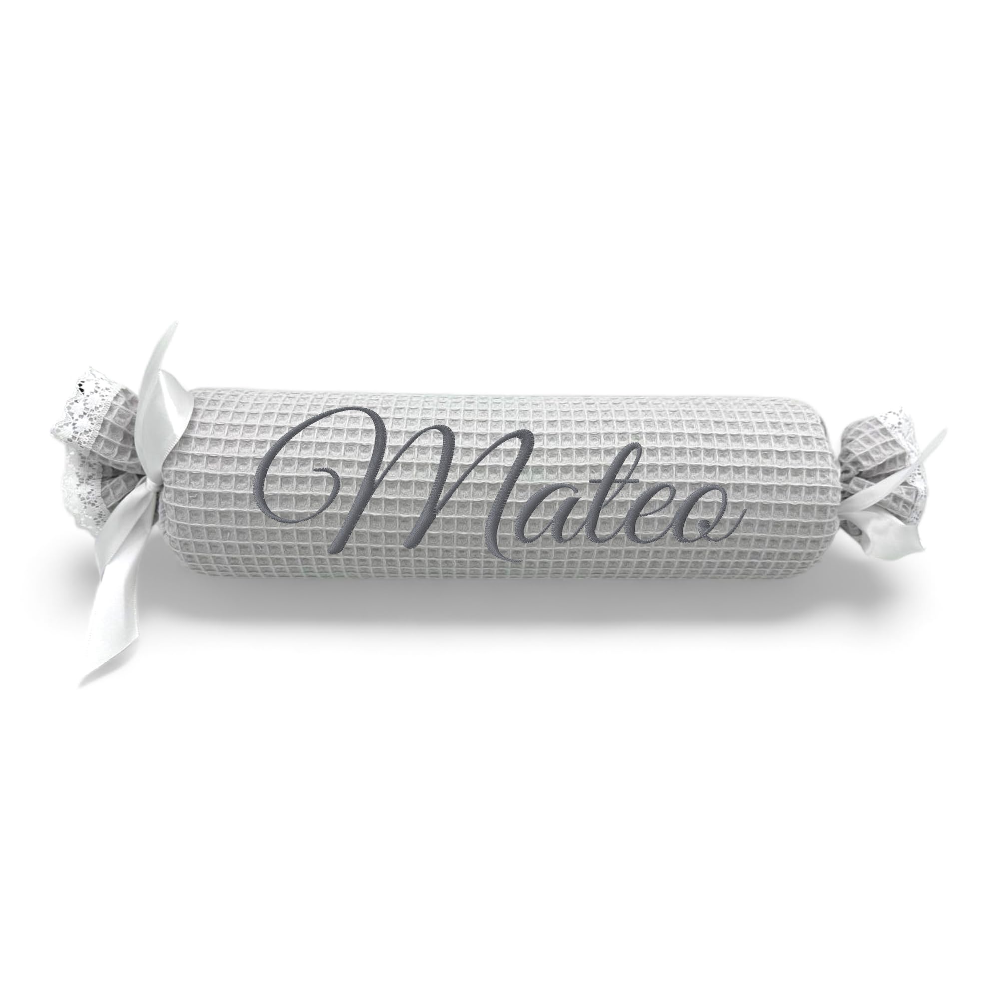 variouss Cojín Antivuelco Caramelo Waffle, Cojín en Piqué Waffle Personalizable en una Amplia (Gris)