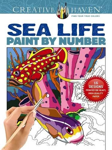 Creative Haven Sea Life Paint by Number (Creative Haven Coloring Books) Paperback – January 14, 2016