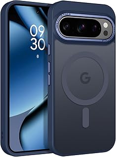 GUAGUA Funda magnética para Google Pixel 10 Pro XL [compatible con MagSafe y Pixelsnap] [protección de grado militar] parte trasera mate translúcida delgada antiarañazos y antihuellas, color azul