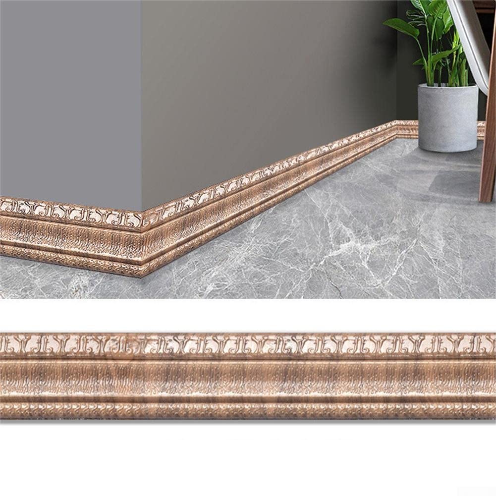 AIDNTBEO3D Waterproof Wall Trim Line Skirting Border 2. Self Adhesive Wall Trim Line Skirting Border Decor Sticker Wallstick Decor