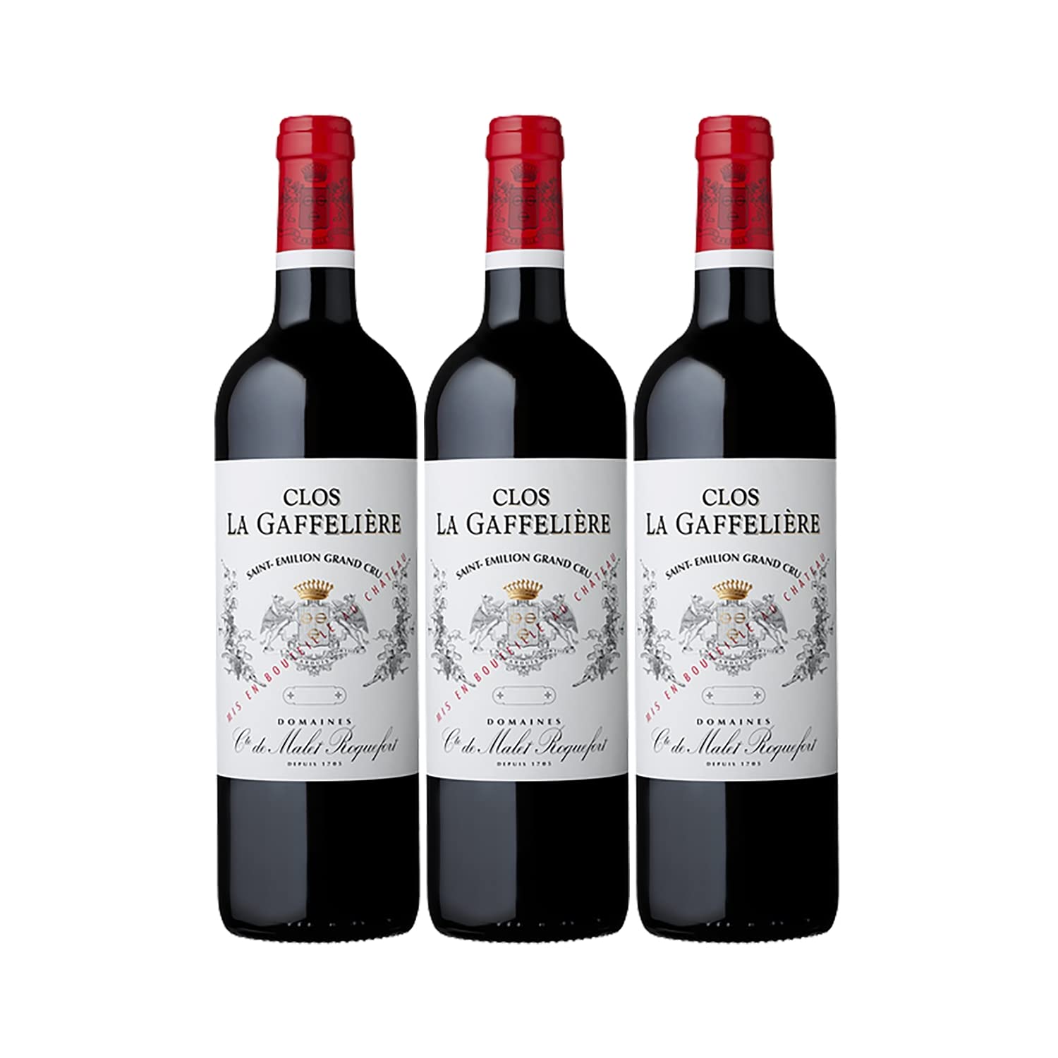 Château La Gaffelière Saint-Emilion Grand Cru Clos La Gaffelière - Rouge 2017 - Vin Rouge de Bordeaux (3x75cl)