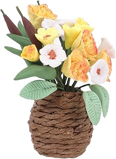 OFFSCH 1 peça acessórios para casa de bonecas em miniatura micro mini decorações para salas de casa minúsculos vasos de flores e plantas de flores bonsai decoração em vaso decorações mini adorno
