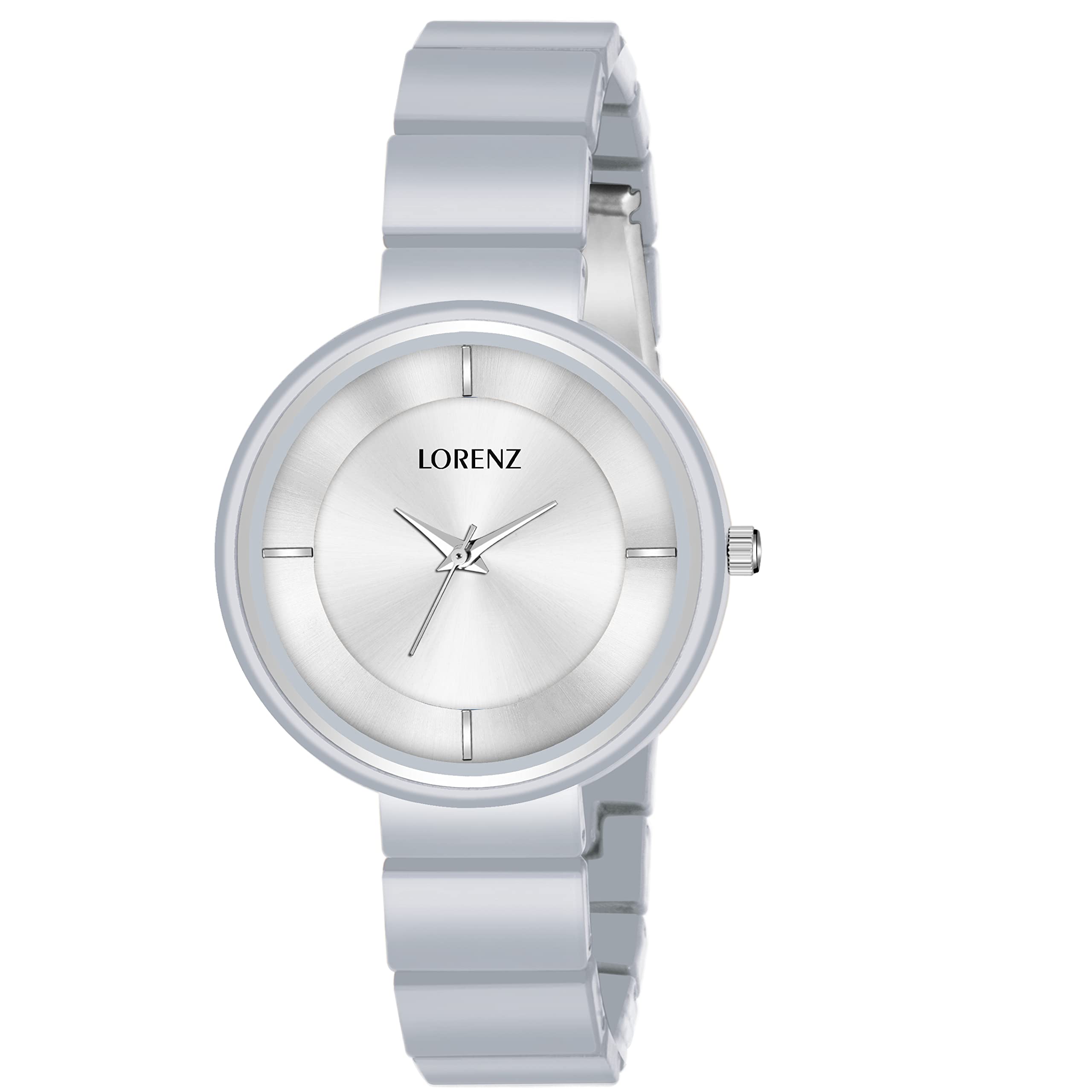 LORENZ Luxury Finish Silver Analogue Watch for Women & Girls | AS-105A (B09PGCLPXT) Amazon Price History, Amazon Price Tracker