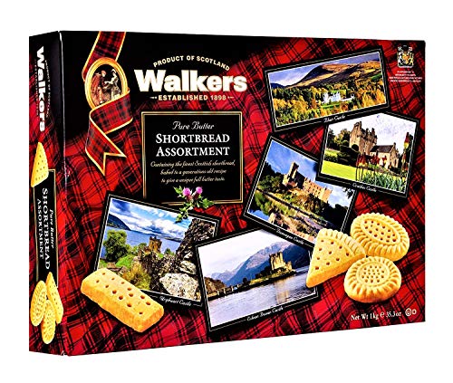 Walkers Shortbread Assorted Shortbread Cookies, Traditional Pure Butter Shortbread Cookies, 35.3 Ounce (Pack of 1) (Butter Shortbread 35.3 Ounce Box.)