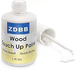 Tinta de retoque de madeira branca, caneta de pintura de armário de 28 g para acabamento de madeira, pincel de secagem rápida de baixo odor para reparo de arranhões, manchas e manchas em móveis