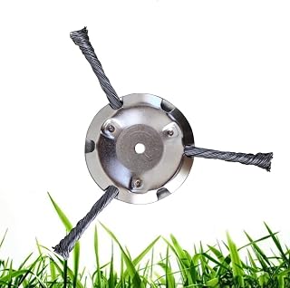 6 Inches Steel Wire Grass Trimmer Head Lawn Mower Cutting Electric Weedeater Trim Weeds,Brushcutter Wire Weed Blade for Garden Grass Trimmer Head Lawnmover Power Tool (3 Head)