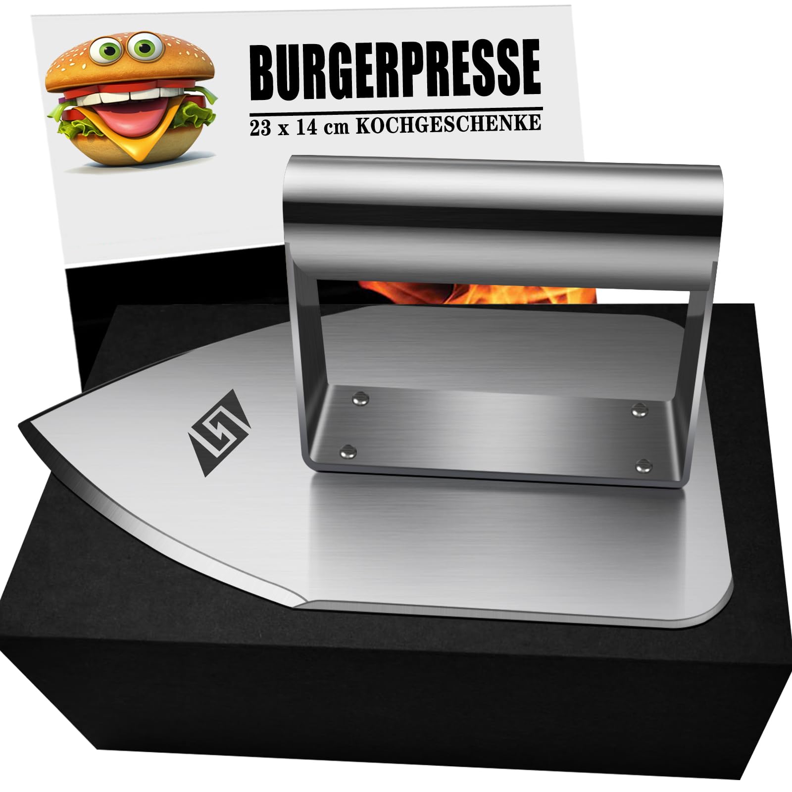 STEVEN-BULL S Smash Burgerpresse, Edelstahl Burger Smasher, Lustige Burgerpresse, Männer Geschenke,Papa Geschenk