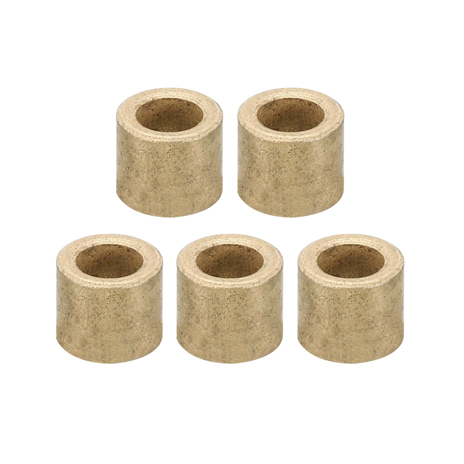 PATIKIL M5 Brass Spacers, 5 Pcs Metal Spacer Brass 5mm ID x 8mm OD x 8mm L Brass Spacers Screw Standoff for 1/5 Inch or M5 Screw