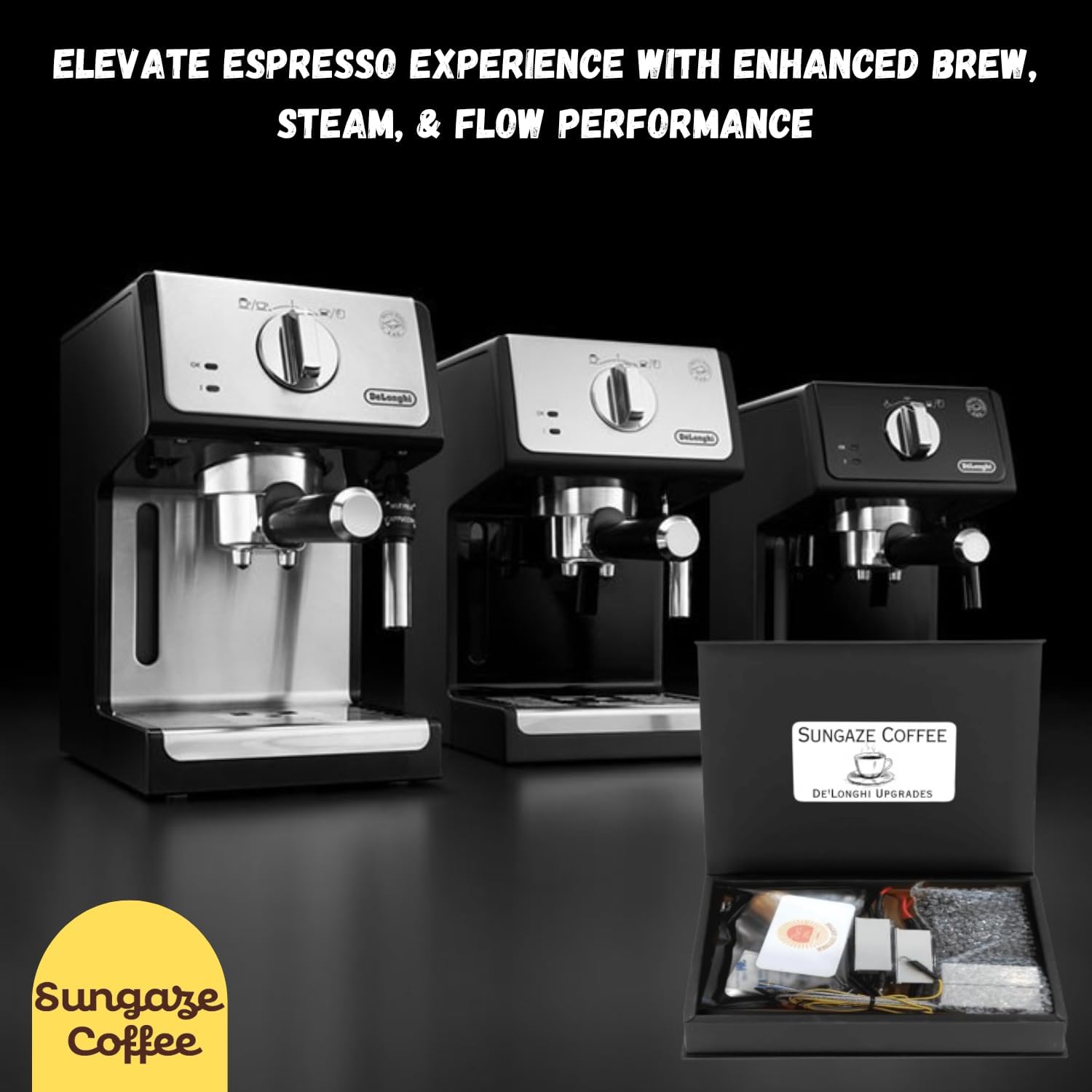 Upgrade Kit for DeLonghi, Advanced PID & Flow Control for ECP3420, 3120, & 3630 Models - Achieve $1,000+ Quality Shots with Enhanced Brew, Steam, & Pre-Infusion Performance for De'Longhi