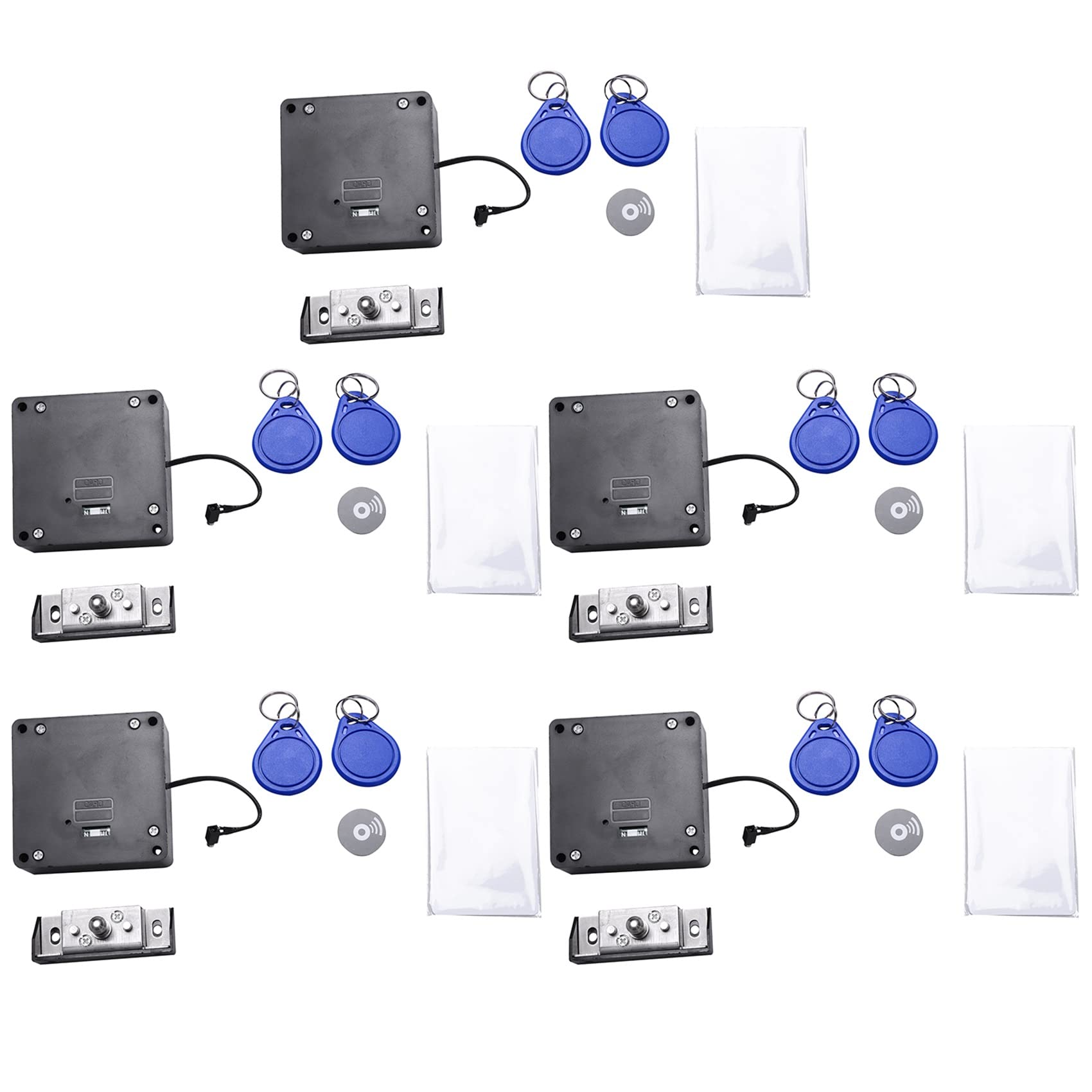 PURPLLE 5 x serratura elettronica intelligente RFID per foro installazione facile mobili armadietto