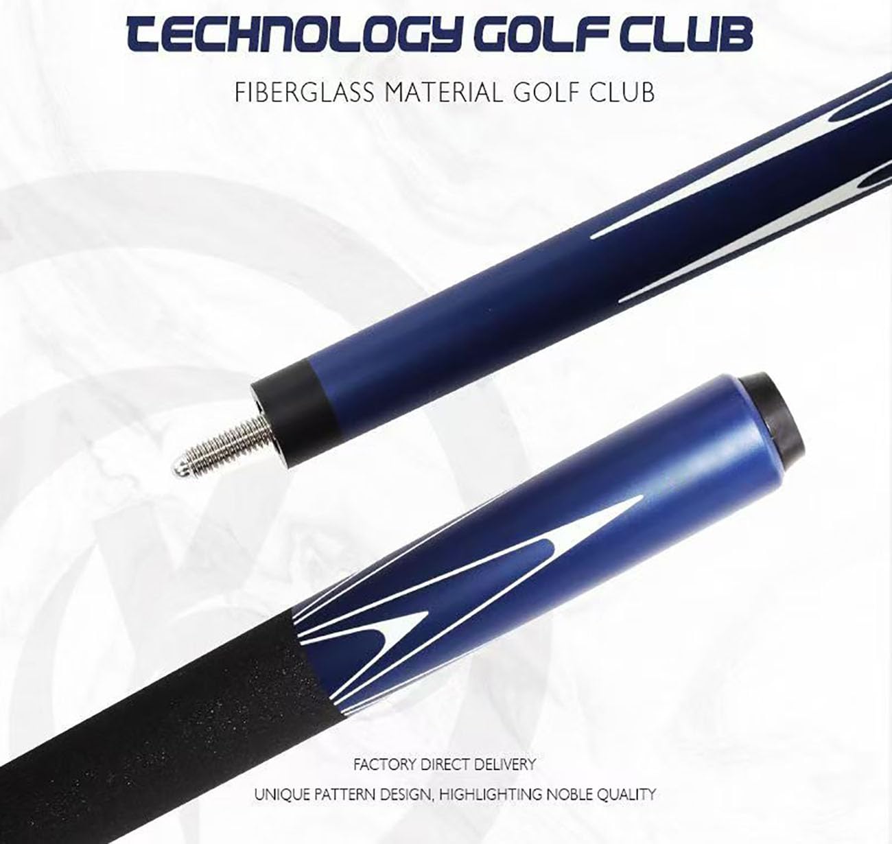 Stecca da biliardo in fibra di carbonio, 147,3 cm, professionale, 538-567 g, regolabile, punte da 13 mm, colore: blu