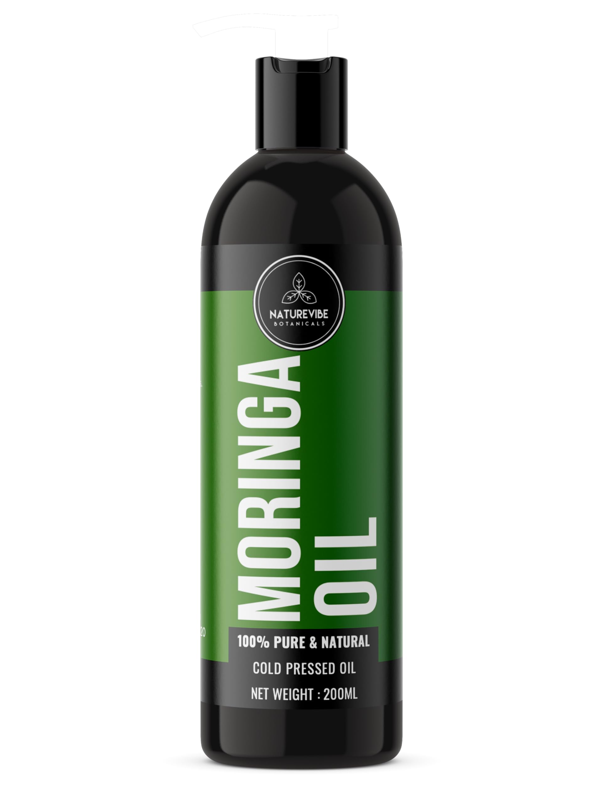 Moringa Oil 200ml by Naturevibe Botanicals 100% Pure Cold Pressed Moringa Seed for Skin, Hair & Face | Body Massage | Rich in Vitamin E & Antioxidants | Lightweight Moisturizing Carrier Oil-image-7