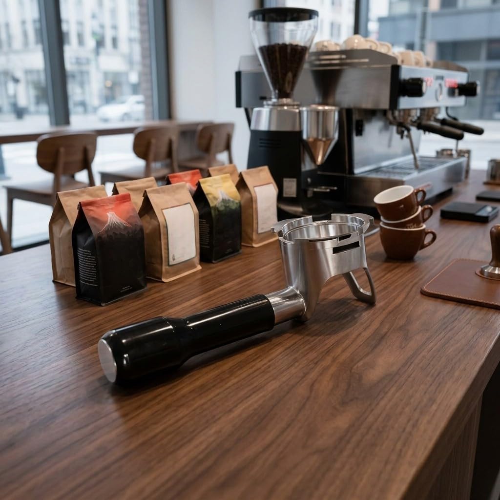 Portafiltro senza fondo a 3 orecchie da 54 mm per macchine da caffè