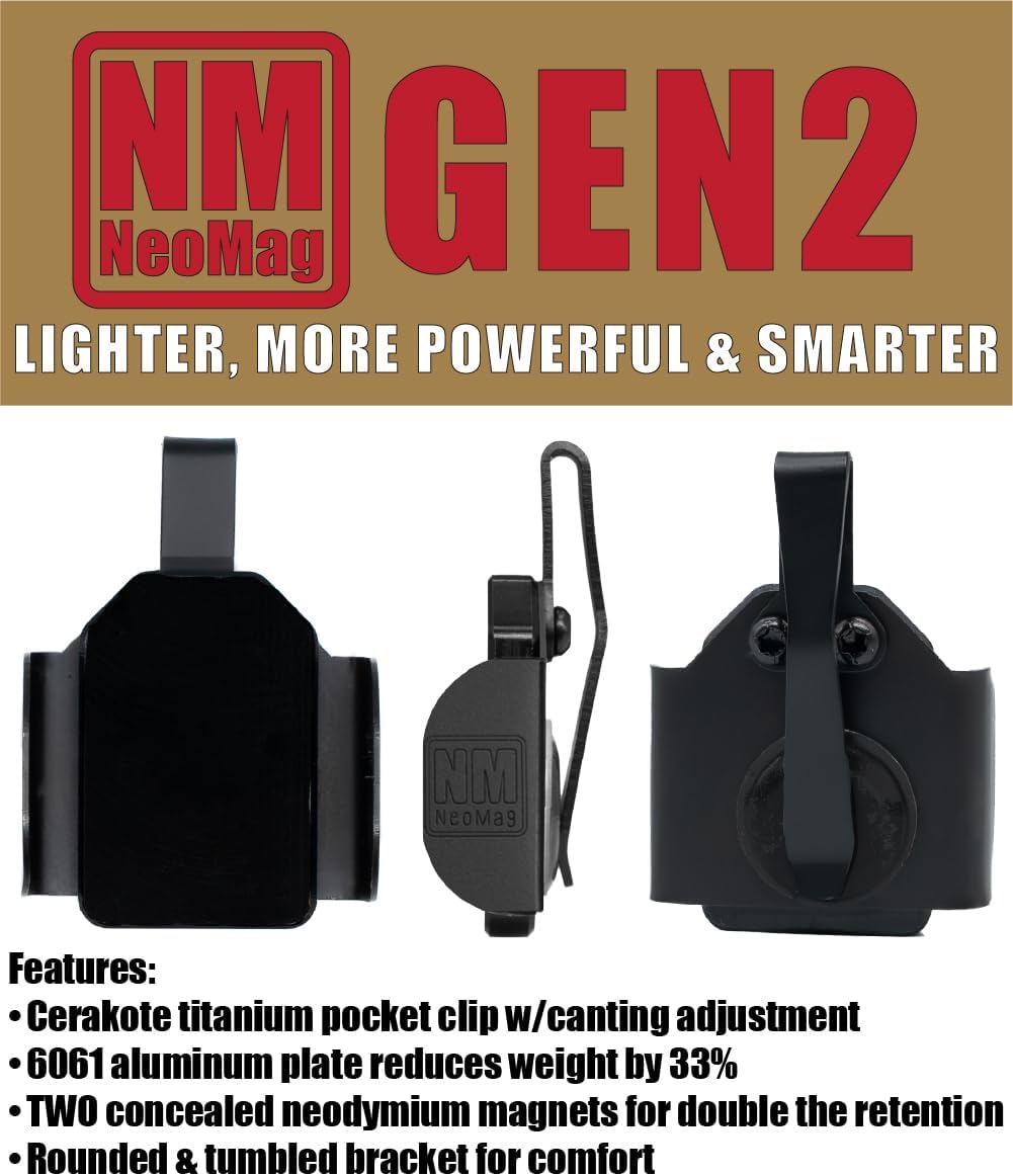 NeoMag Gen 2 Magnetic Magazine Holster | Pocket Mag Holder for Conceal Carry