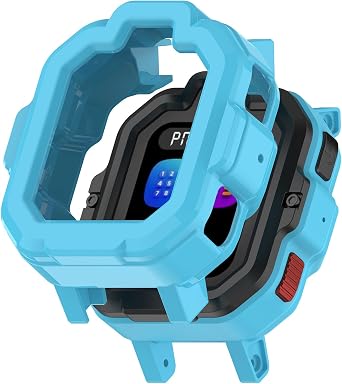 2 Pack NTidea Case Cover Compatible with TickTalk 5 Smart Watch, Smartwatch Accessories Protector Case Soft TPU Shock Proof Scratch Resistant Cover Ultra Thin Protector Shell Bumper, Blue